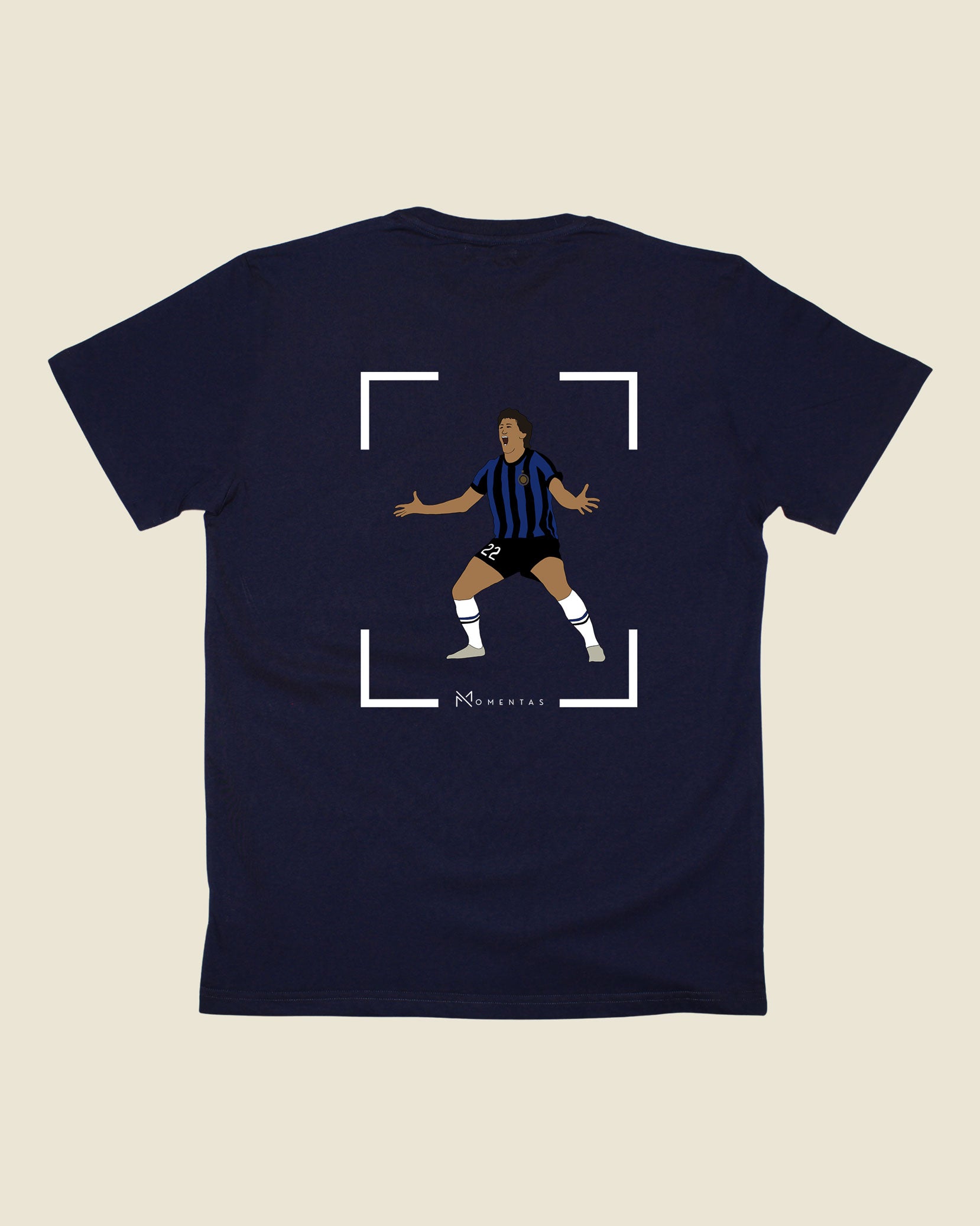 fodboldtrøje diego milito inter, navyblå t-shirt ryg