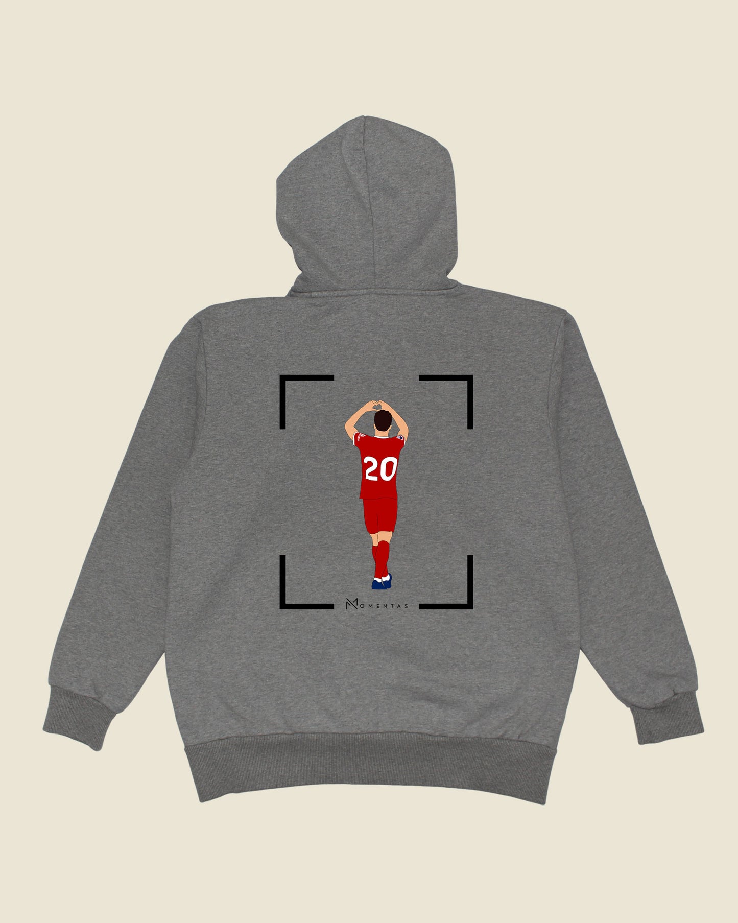 fodboldtrøje diogo jota liverpool, grå hoodie ryg