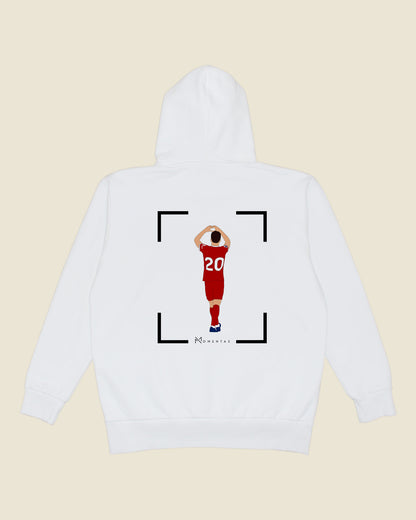 fodboldtrøje diogo jota liverpool, hvid hoodie ryg