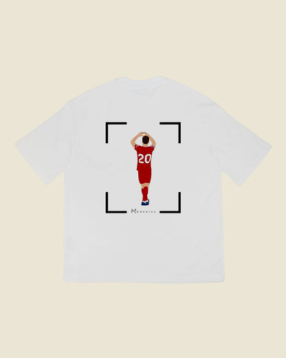 fodboldtrøje diogo jota liverpool, hvid oversized t-shirt ryg