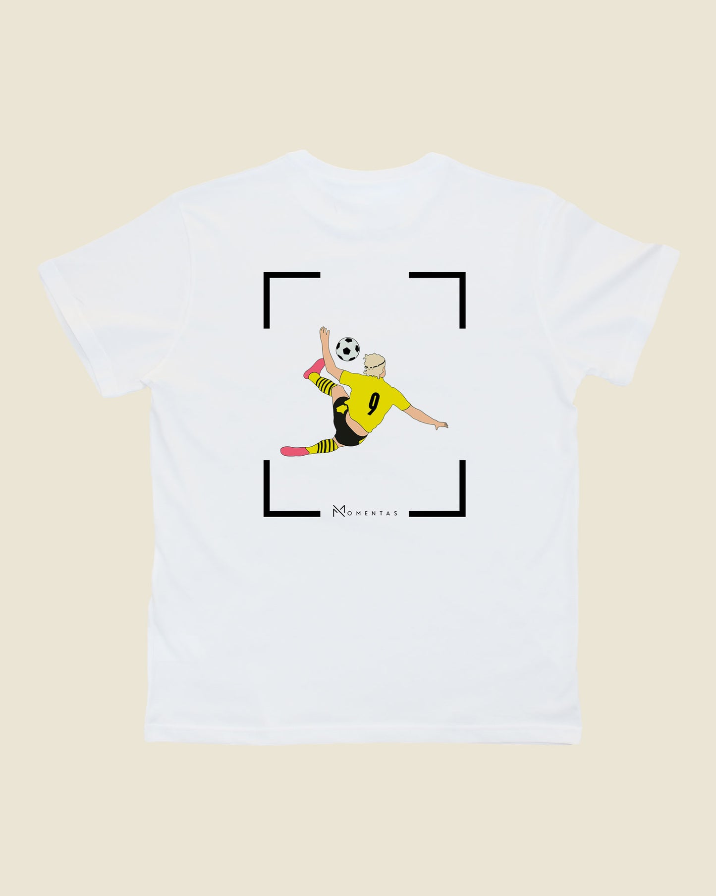 fodboldtrøje erling haaland dortmund, hvid t-shirt ryg