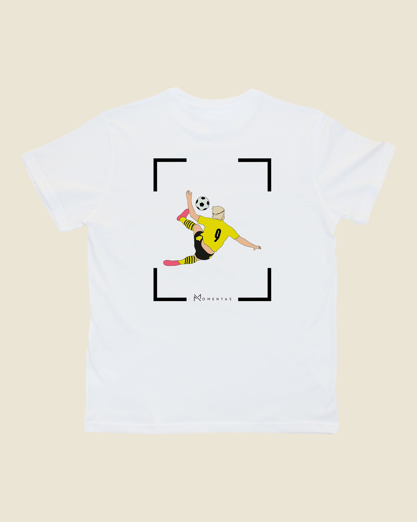fodboldtrøje erling haaland dortmund, hvid t-shirt ryg