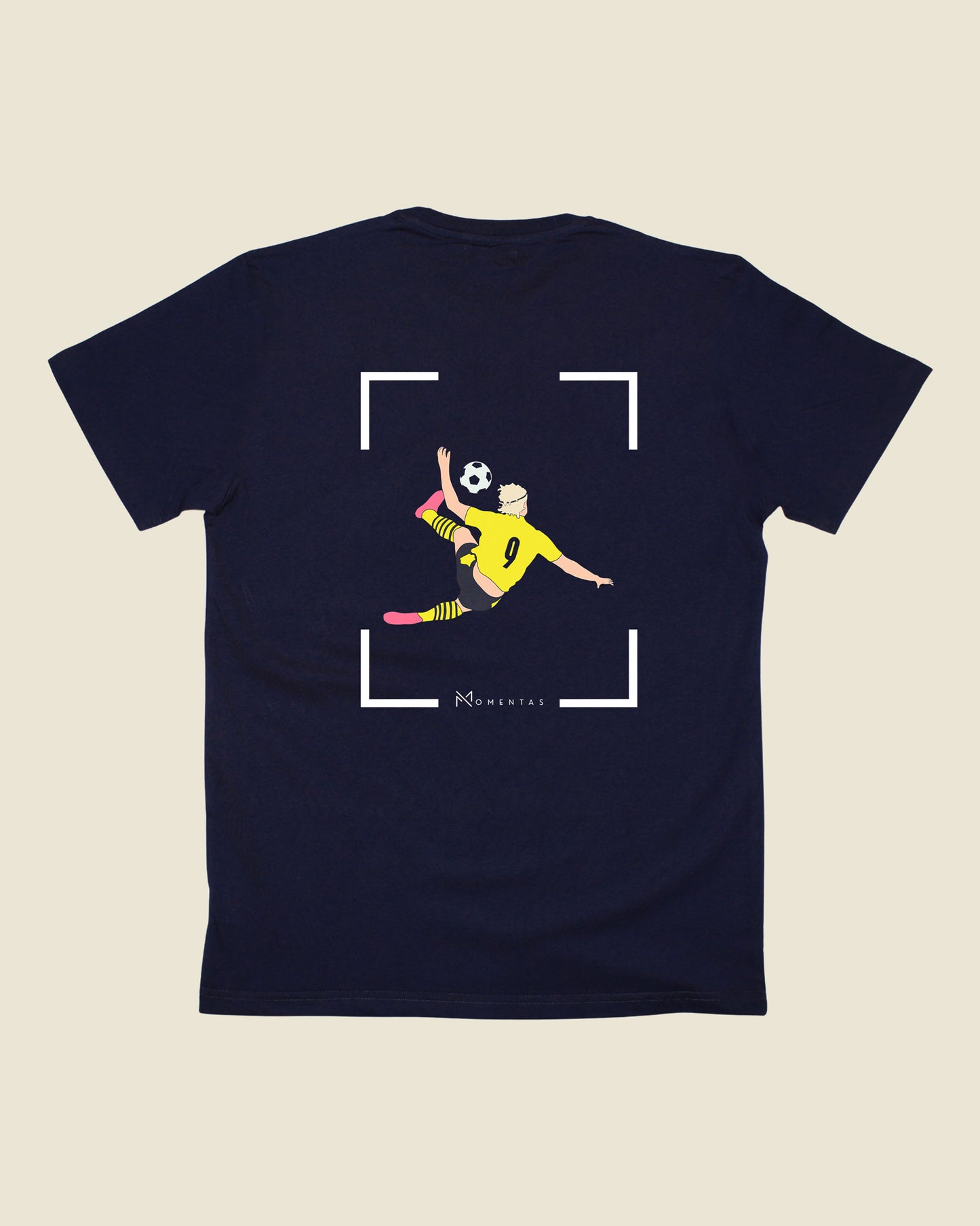 fodboldtrøje erling haaland dortmund, navyblå t-shirt ryg