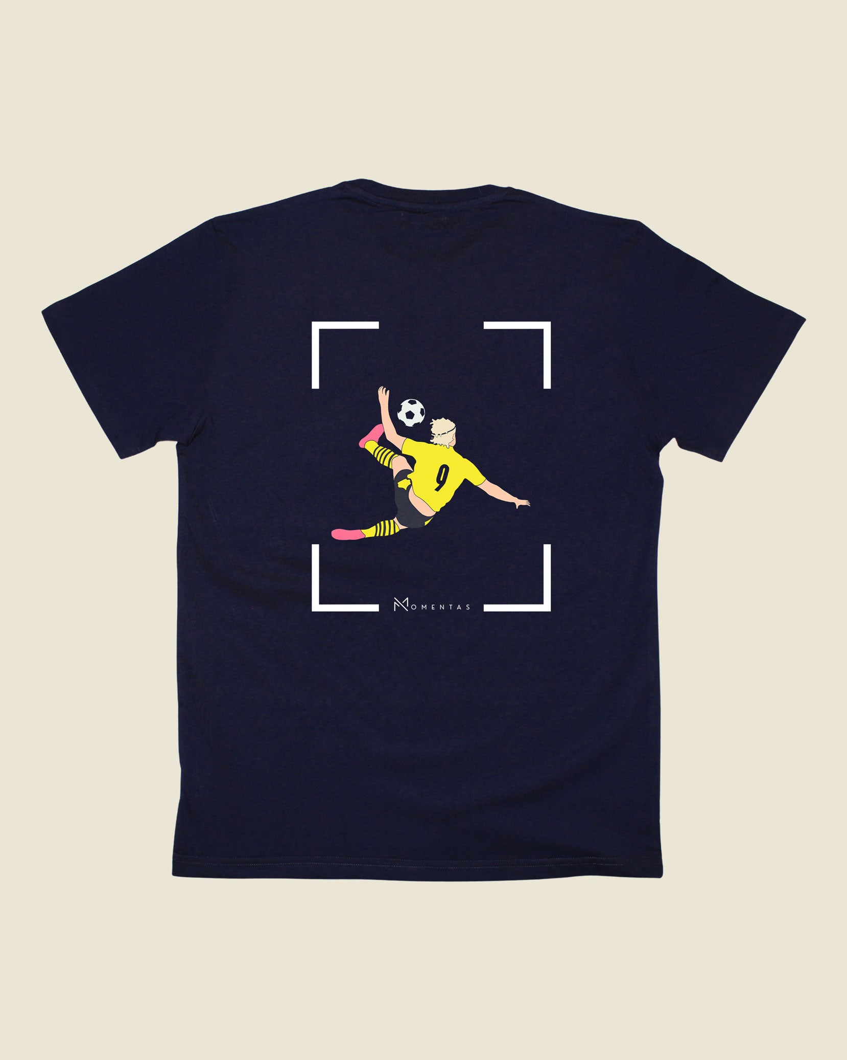 fodboldtrøje erling haaland dortmund, navyblå t-shirt ryg