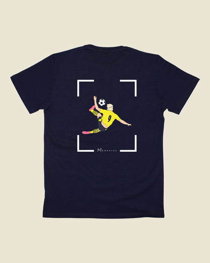 fodboldtrøje erling haaland dortmund, navyblå t-shirt ryg