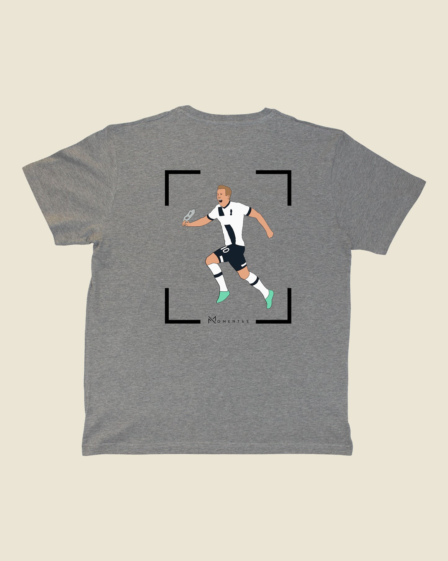 fodboldtrøje harry kane tottenham, grå t-shirt ryg