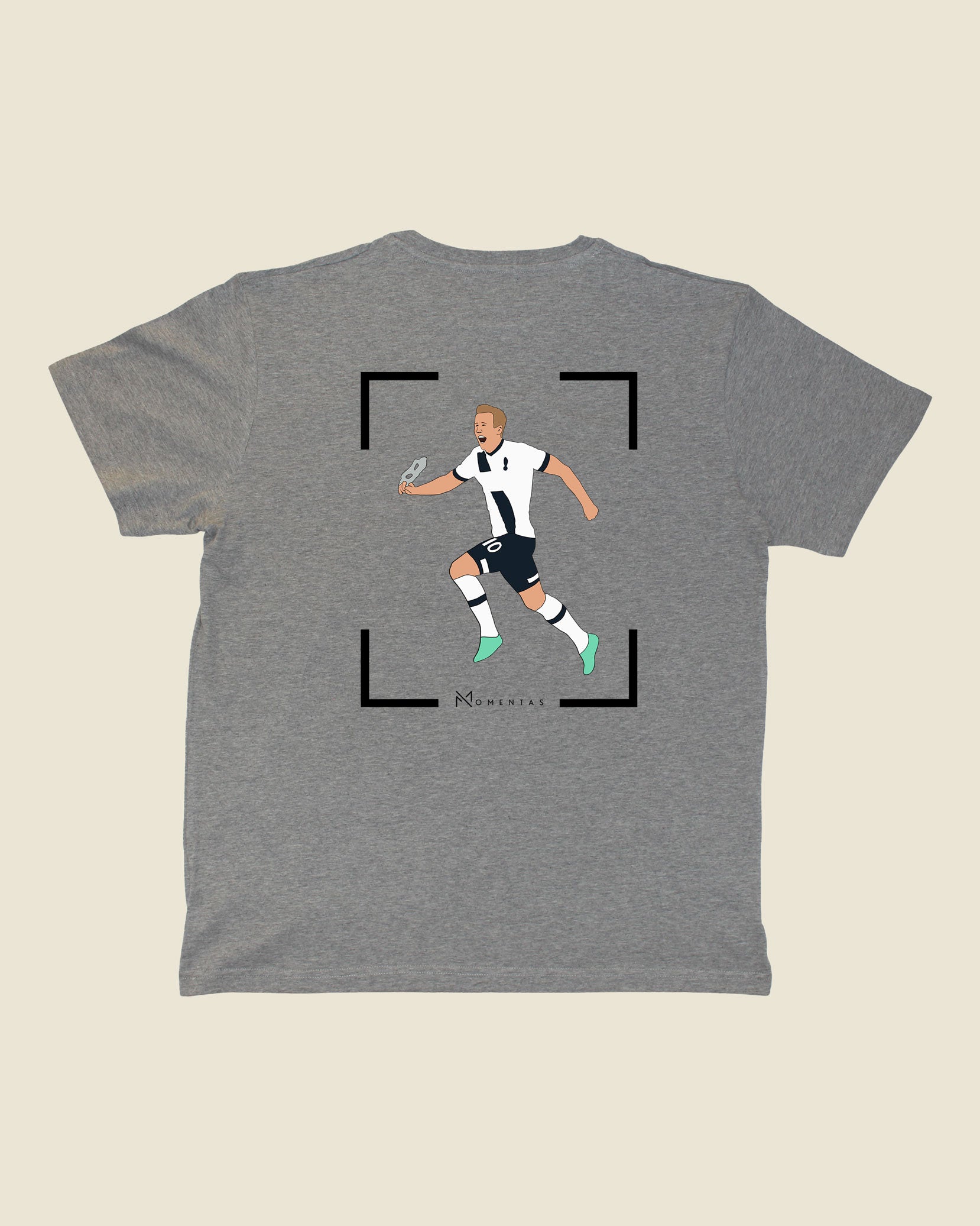 fodboldtrøje harry kane tottenham, grå t-shirt ryg