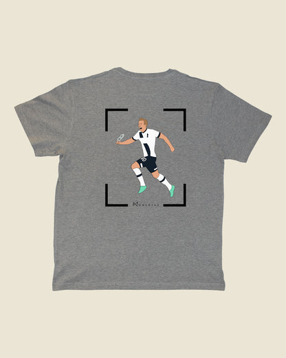 fodboldtrøje harry kane tottenham, grå t-shirt ryg