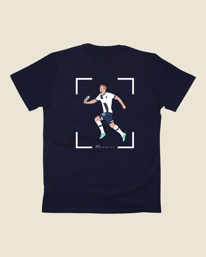 fodboldtrøje harry kane tottenham, navyblå t-shirt ryg