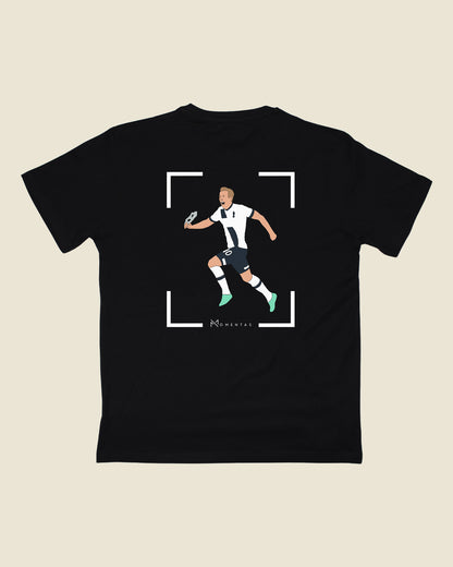 fodboldtrøje harry kane tottenham, sort t-shirt ryg
