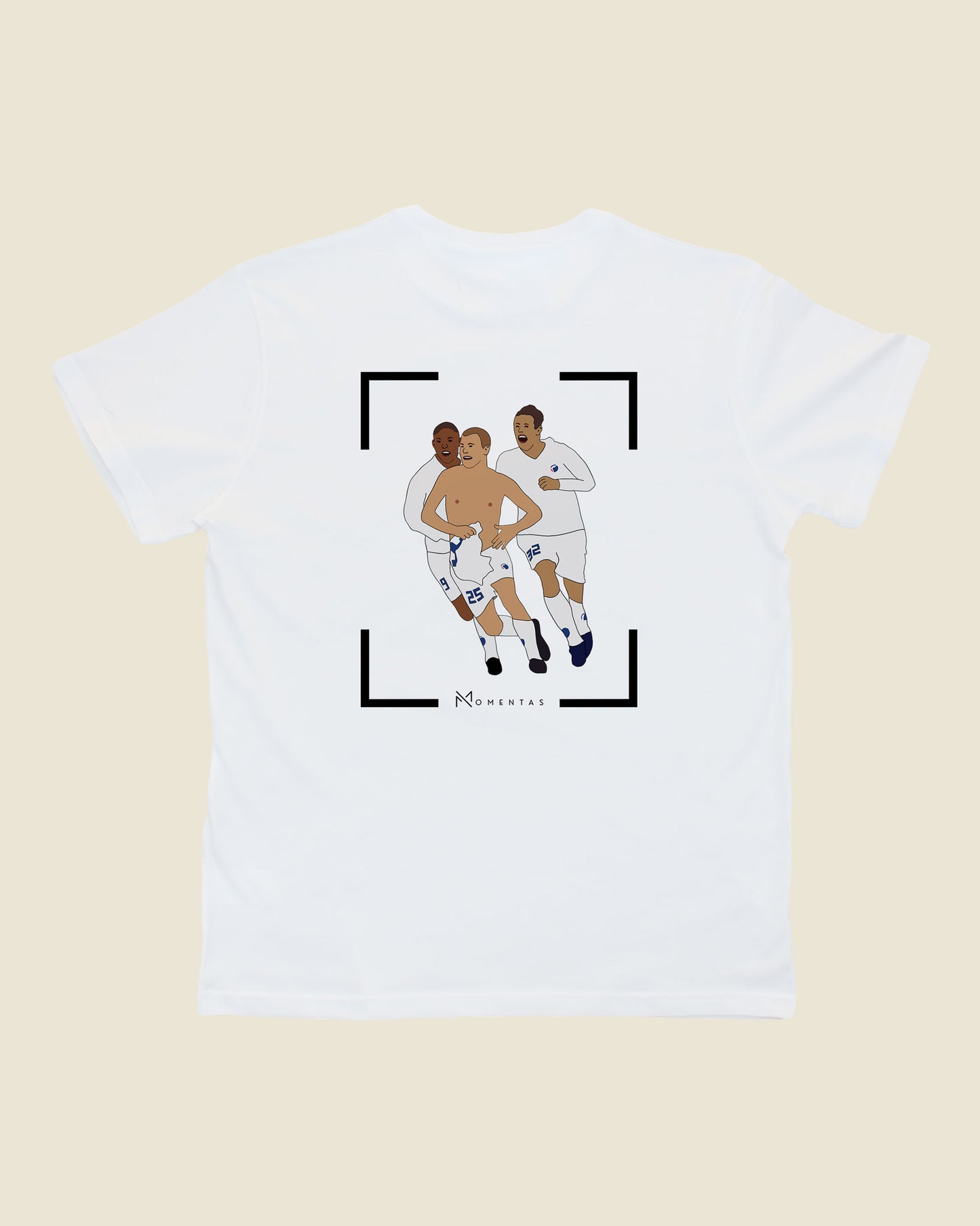 fodboldtrøje hjalte nørregaard fc københavn, hvid t-shirt ryg