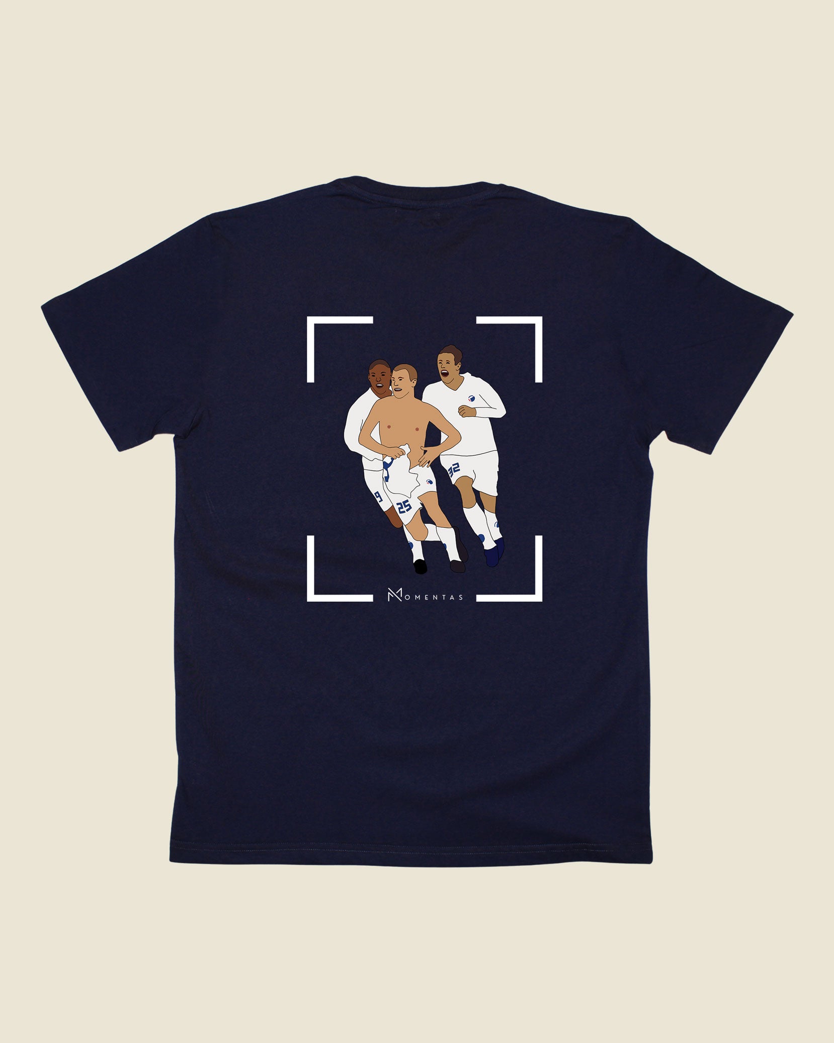 fodboldtrøje hjalte nørregaard fc københavn, navyblå t-shirt ryg