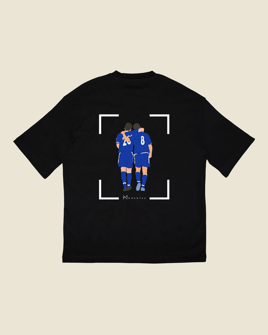 fodboldtrøje john terry frank lampard chelsea, sort oversized t-shirt ryg