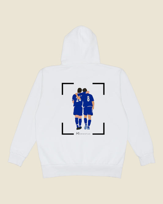fodboldtrøje john terry & frank lampard, hvid hoodie ryg