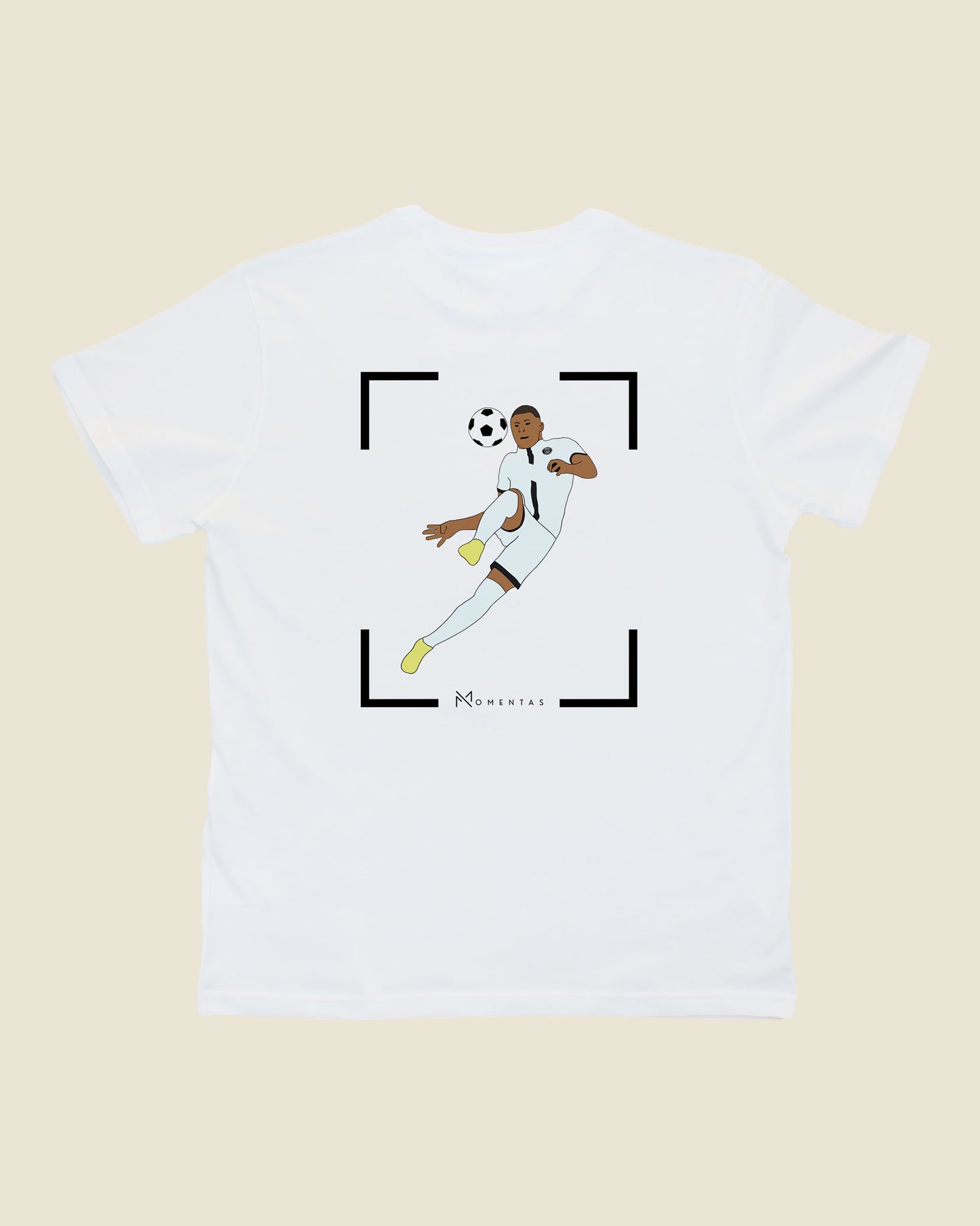fodboldtrøje kylian mbappe psg, hvid t-shirt ryg