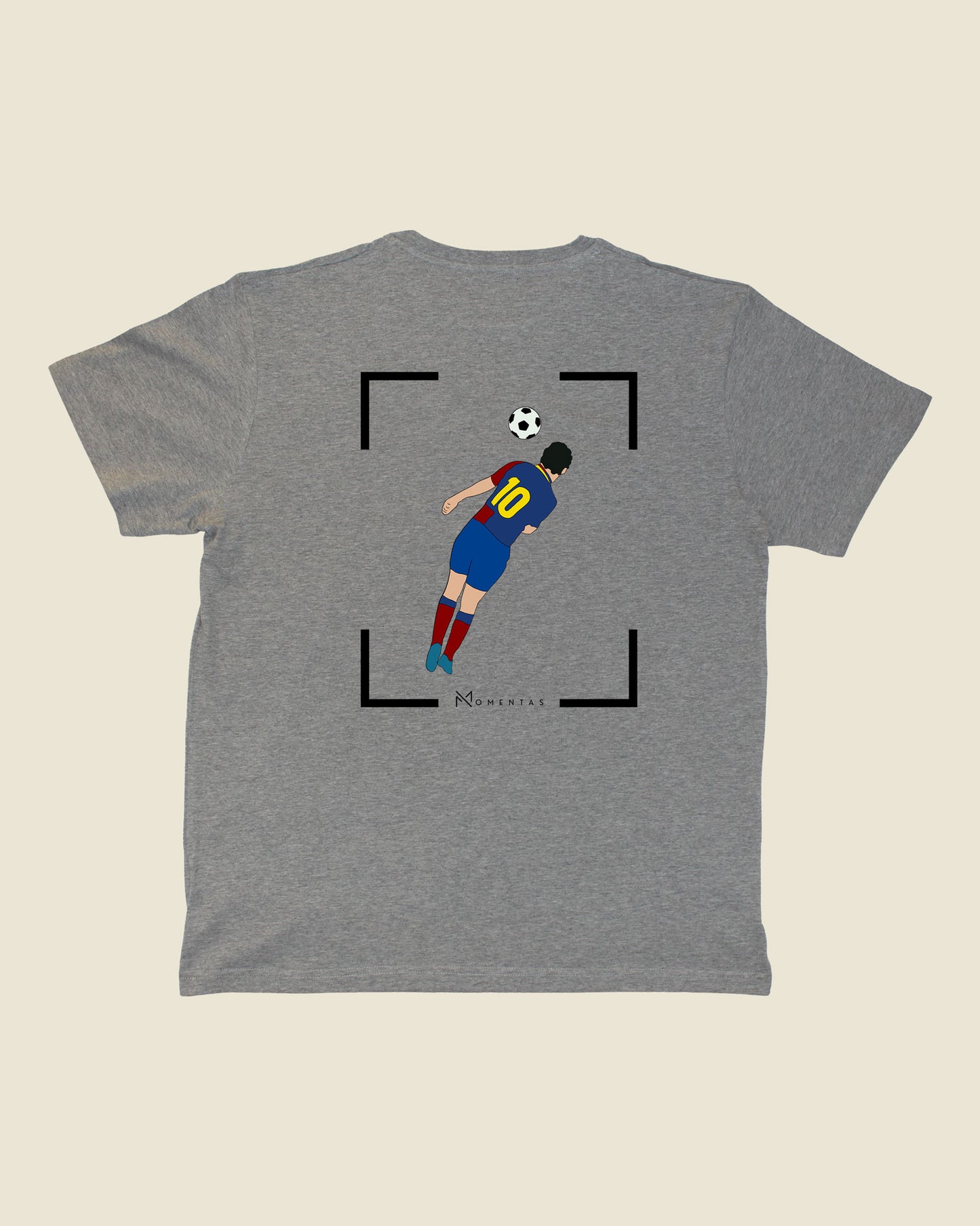 fodboldtrøje lionel messi fc barcelona, grå t-shirt ryg-1