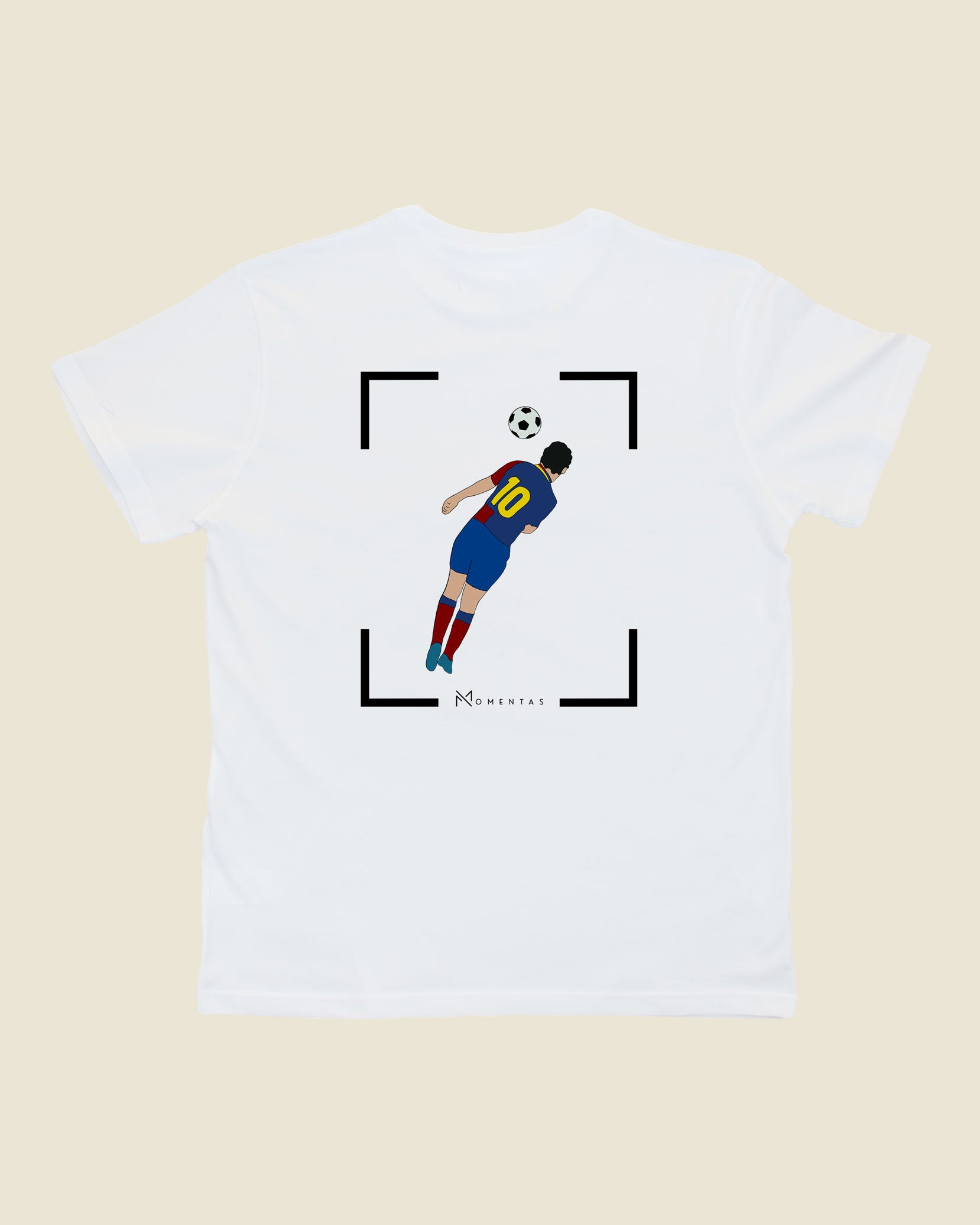 fodboldtrøje lionel messi fc barcelona, hvid t-shirt ryg-1