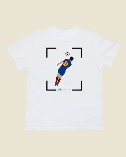 fodboldtrøje lionel messi fc barcelona, hvid t-shirt ryg-1