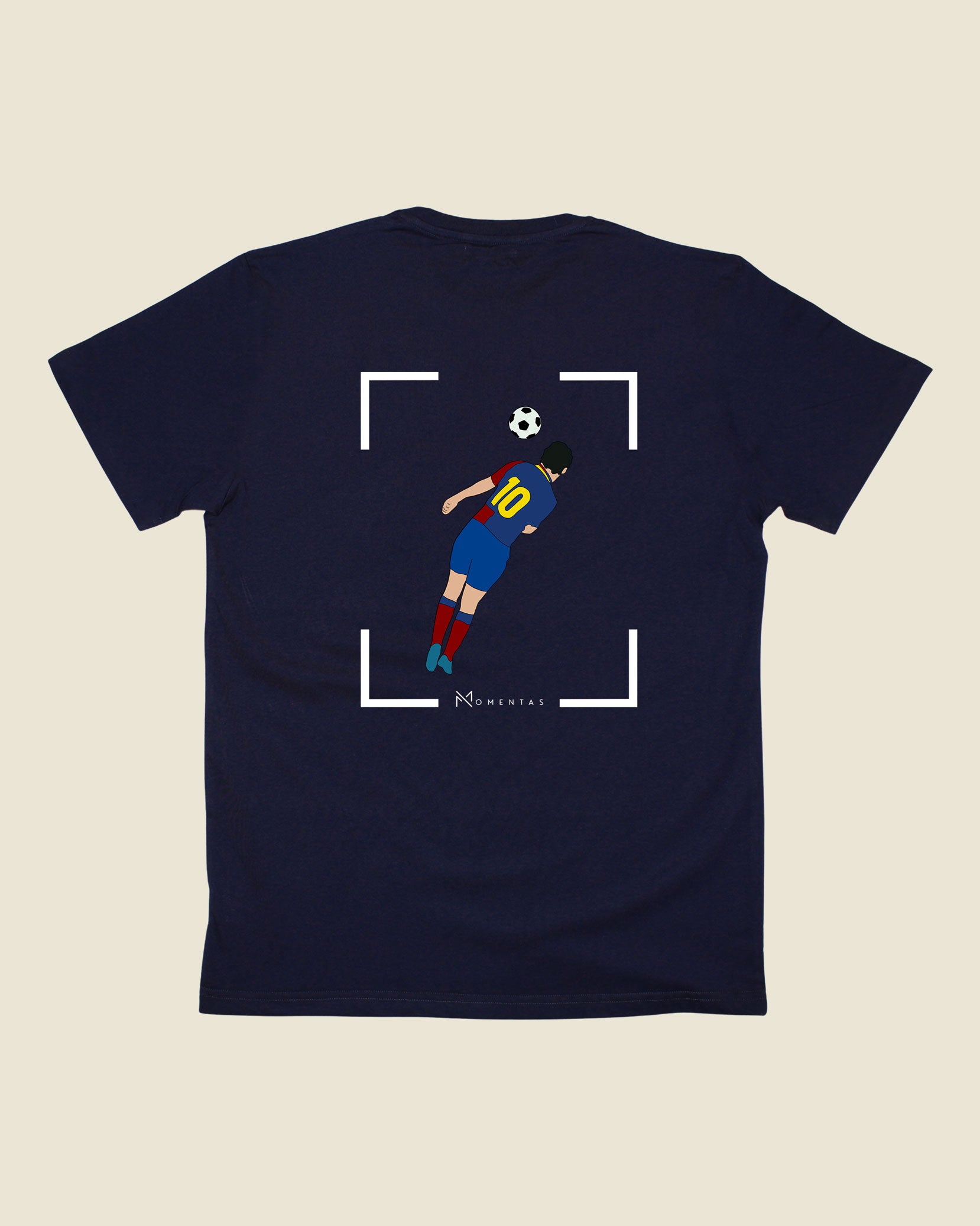 fodboldtrøje lionel messi fc barcelona, navyblå t-shirt ryg-1