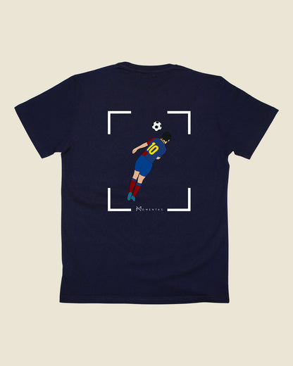fodboldtrøje lionel messi fc barcelona, navyblå t-shirt ryg-1