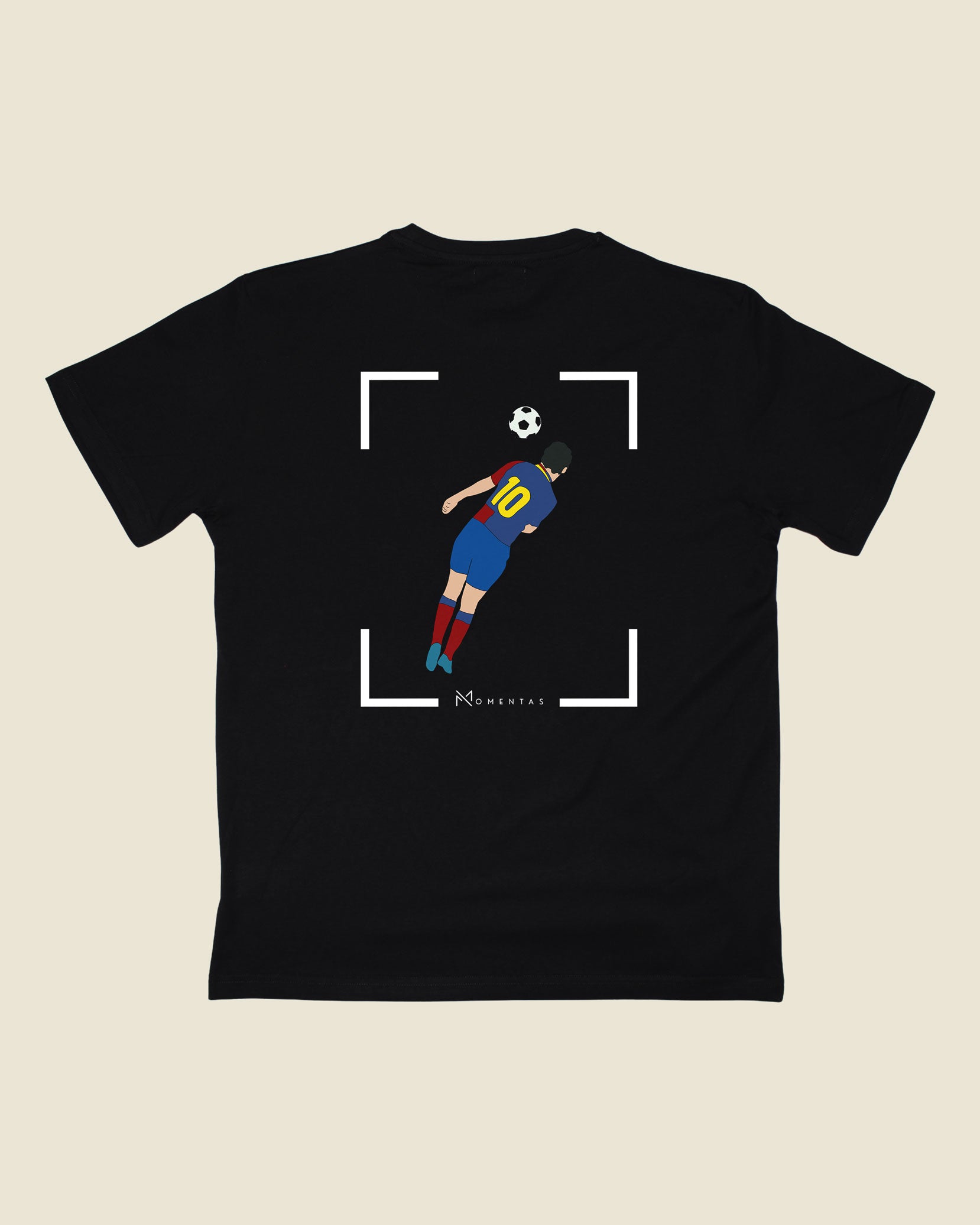 fodboldtrøje lionel messi fc barcelona, sort t-shirt ryg-1