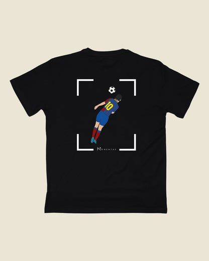 fodboldtrøje lionel messi fc barcelona, sort t-shirt ryg-1