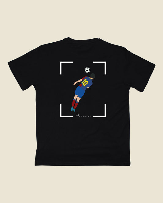 fodboldtrøje lionel messi fc barcelona, sort t-shirt ryg-1
