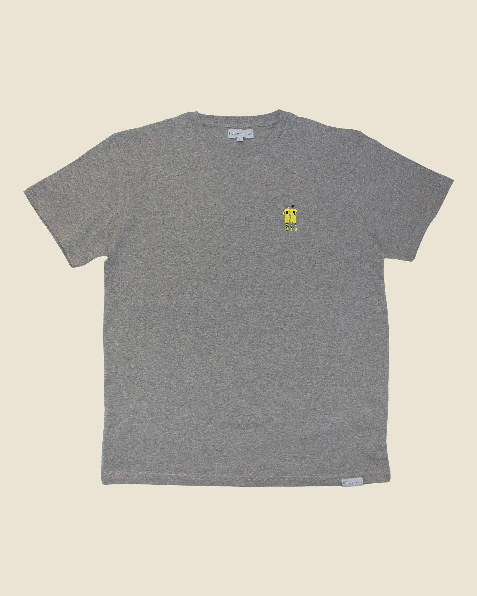 fodboldtrøje marco reus robert lewandowski dortmund, grå t-shirt front