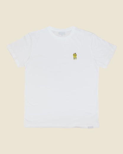 fodboldtrøje marco reus robert lewandowski dortmund, hvid t-shirt front