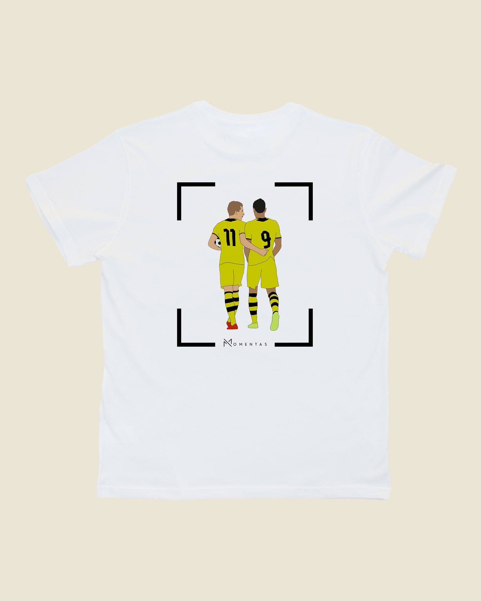 fodboldtrøje marco reus robert lewandowski dortmund, hvid t-shirt ryg