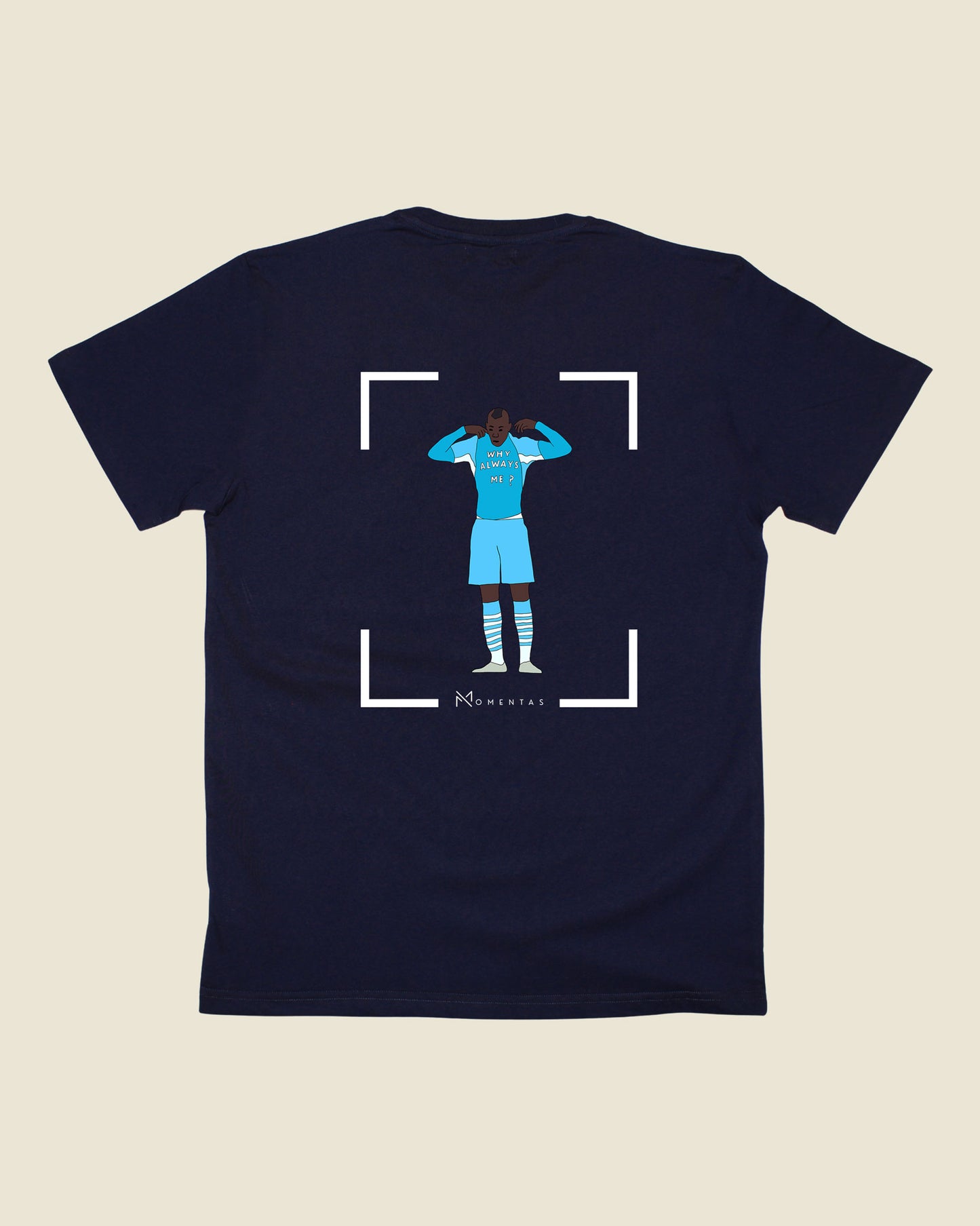 fodboldtrøje mario balotelli manchester city, navyblå t-shirt ryg