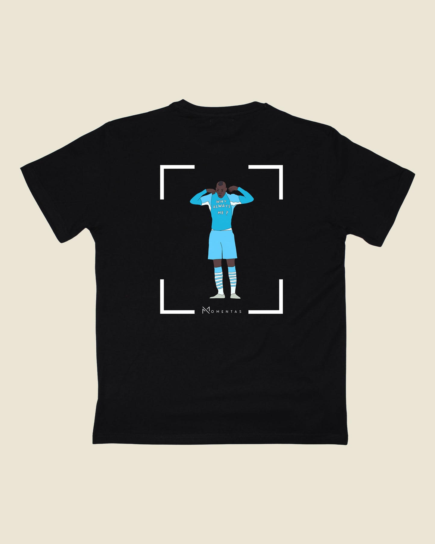 fodboldtrøje mario balotelli manchester city, sort t-shirt ryg