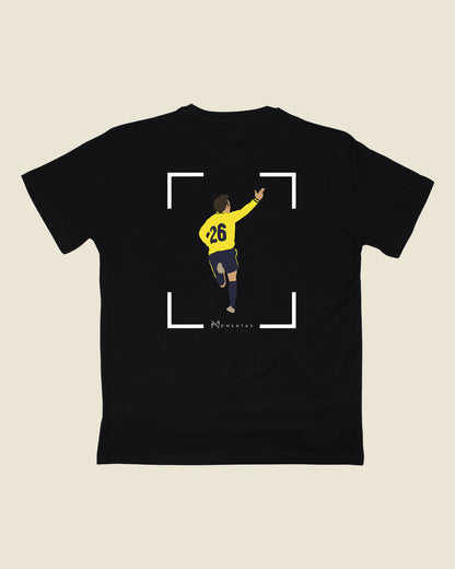 fodboldtrøje mike jensen brøndby, sort t-shirt ryg