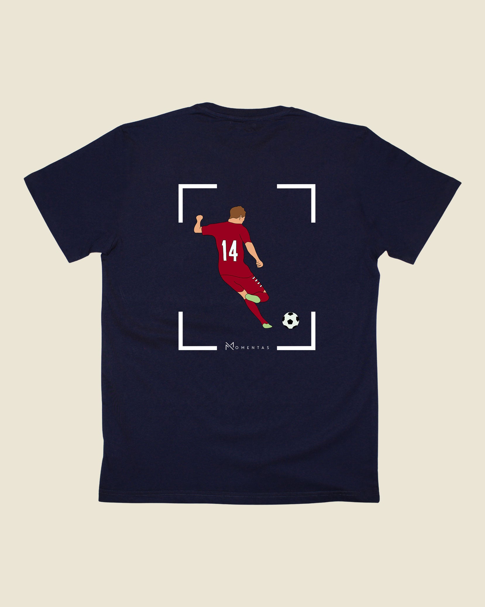 fodboldtrøje mikkel damsgaard danmark, navyblå t-shirt ryg