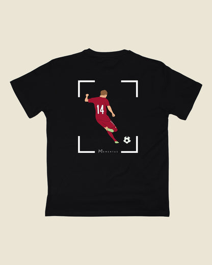 fodboldtrøje mikkel damsgaard danmark, sort t-shirt ryg