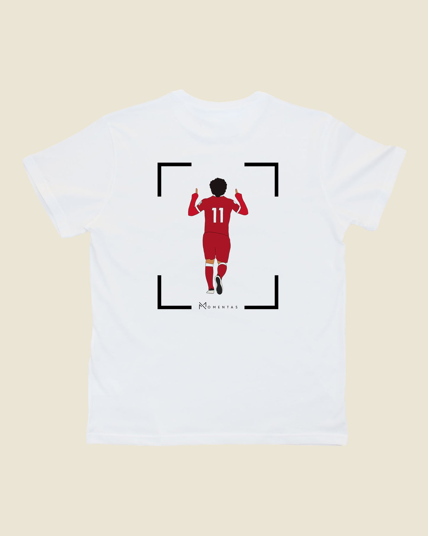 fodboldtrøje mohamed salah liverpool, hvid t-shirt ryg