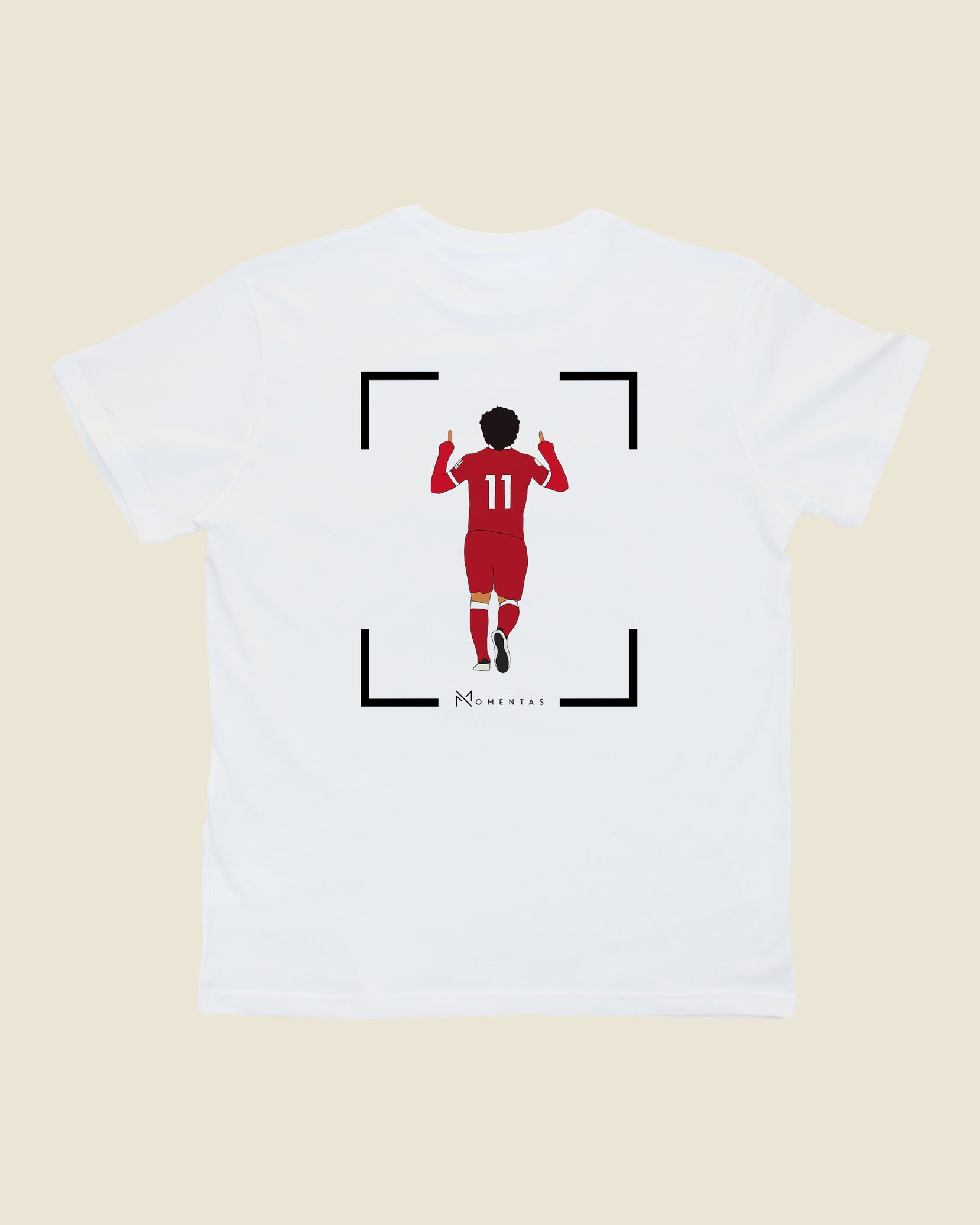 fodboldtrøje mohamed salah liverpool, hvid t-shirt ryg
