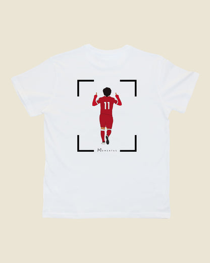 fodboldtrøje mohamed salah liverpool, hvid t-shirt ryg