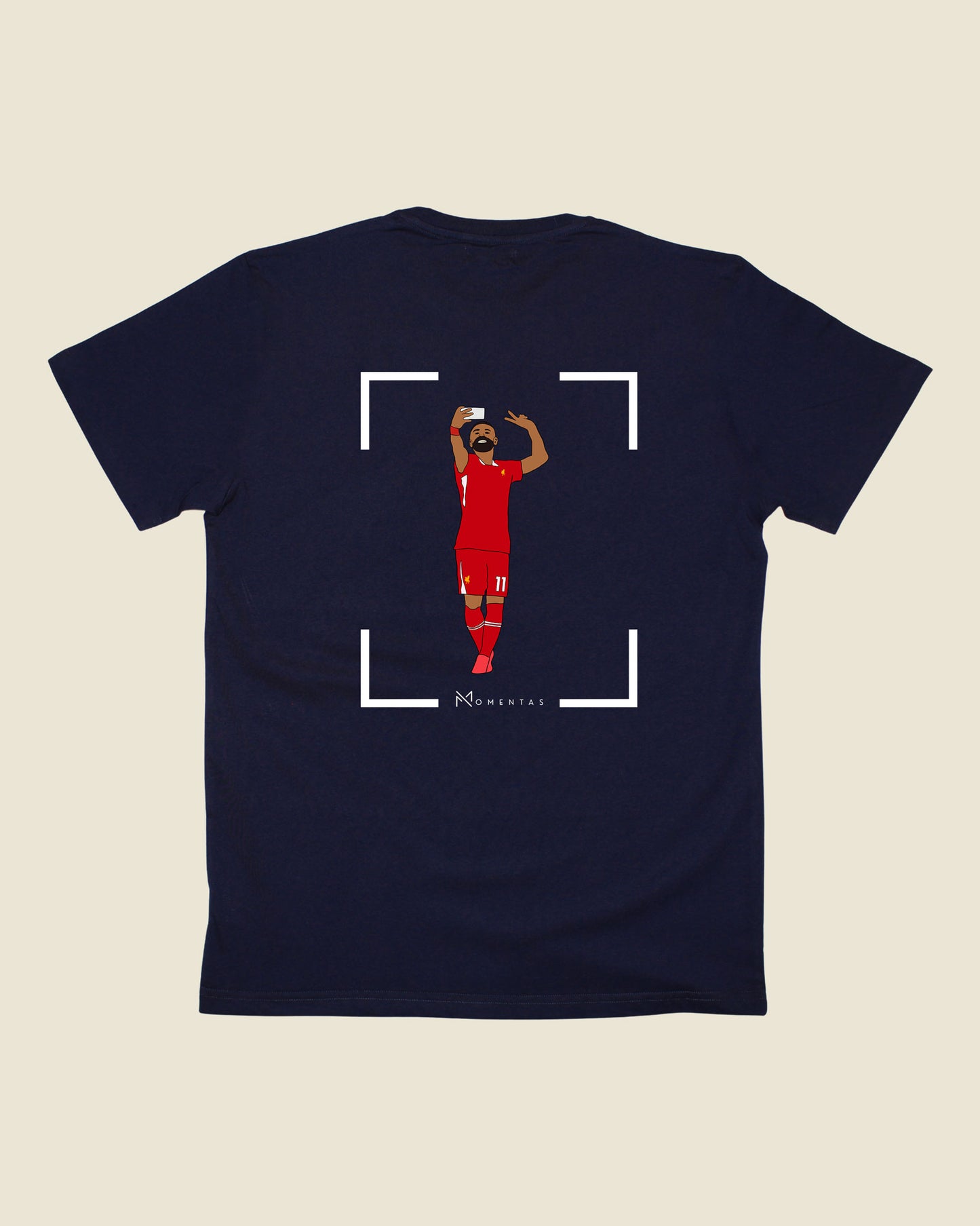 fodboldtrøje mohamed salah liverpool, navyblå t-shirt ryg-1