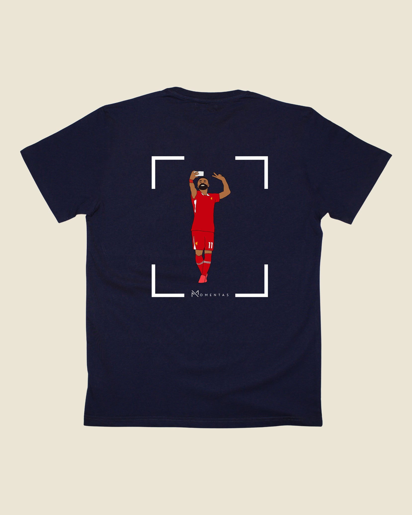 fodboldtrøje mohamed salah liverpool, navyblå t-shirt ryg-1