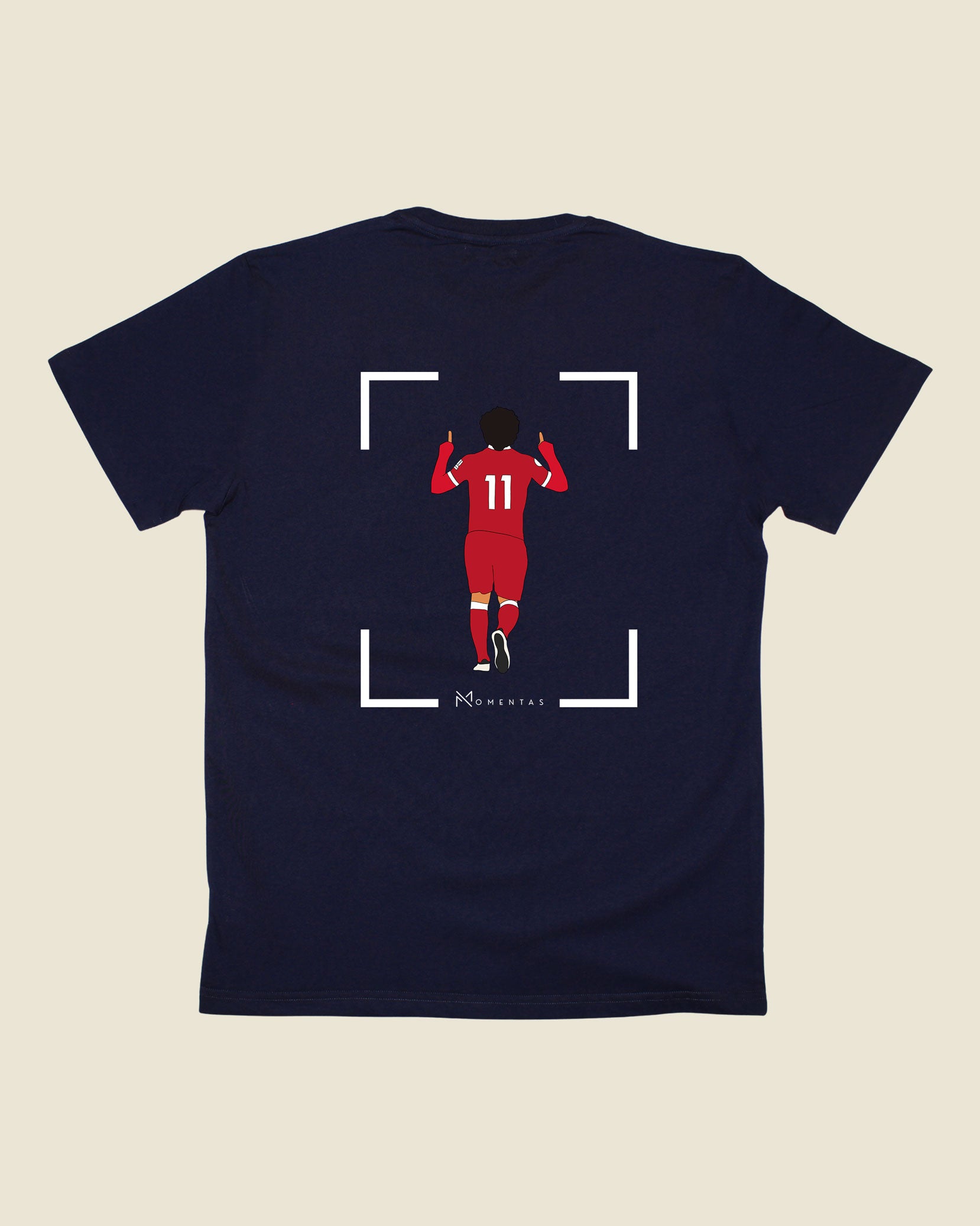 fodboldtrøje mohamed salah liverpool, navyblå t-shirt ryg