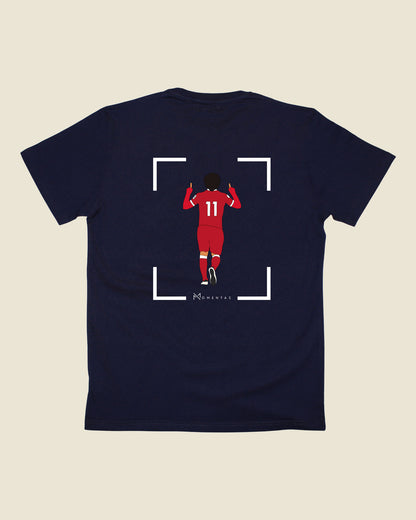 fodboldtrøje mohamed salah liverpool, navyblå t-shirt ryg