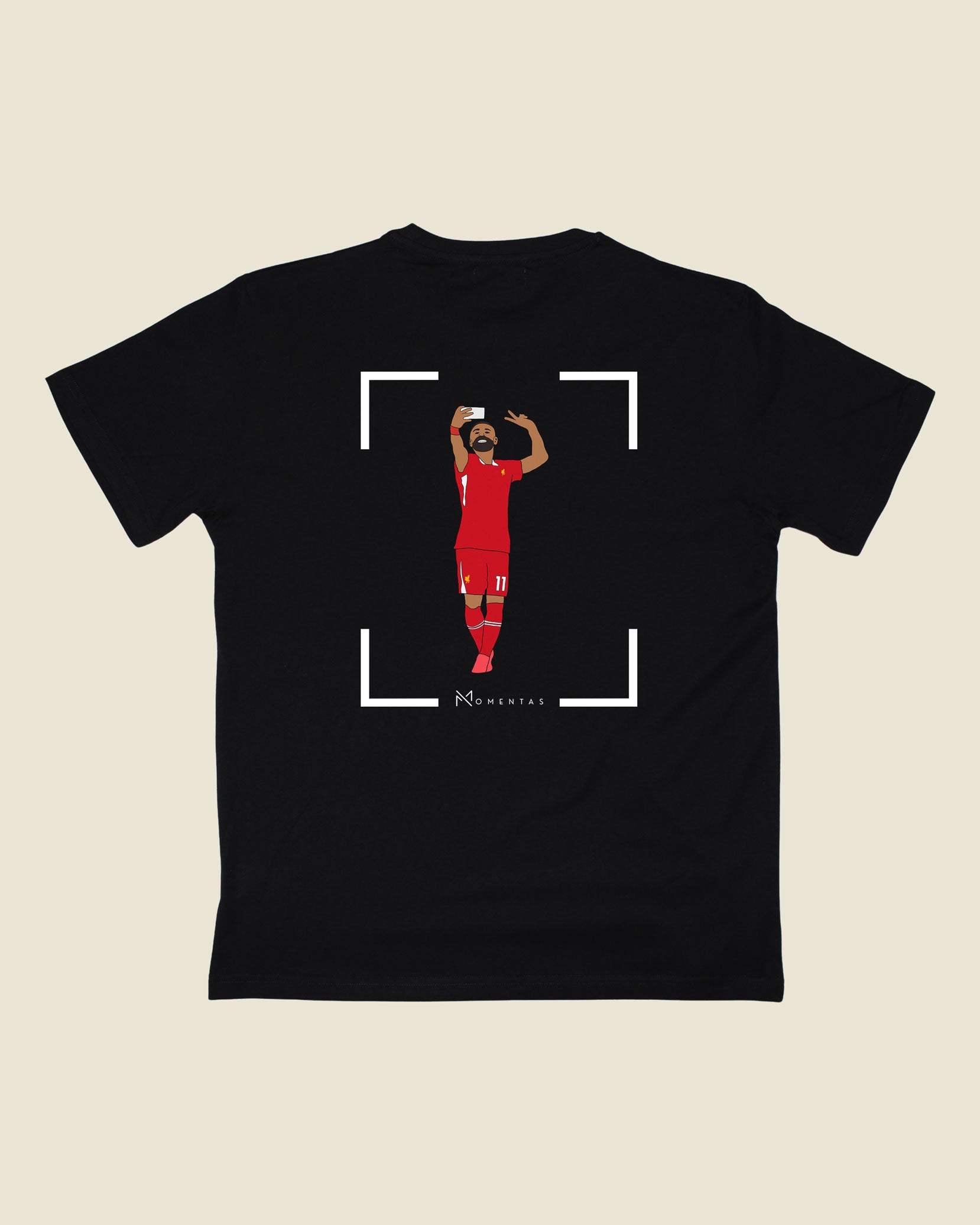fodboldtrøje mohamed salah liverpool, sort t-shirt ryg-1