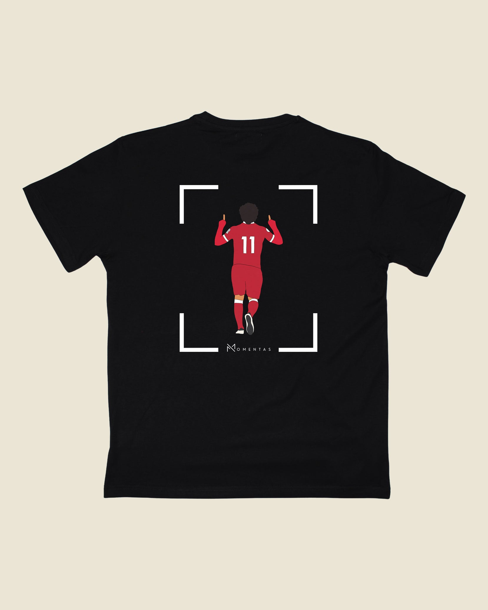 fodboldtrøje mohamed salah liverpool, sort t-shirt ryg