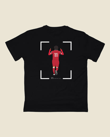 fodboldtrøje mohamed salah liverpool, sort t-shirt ryg