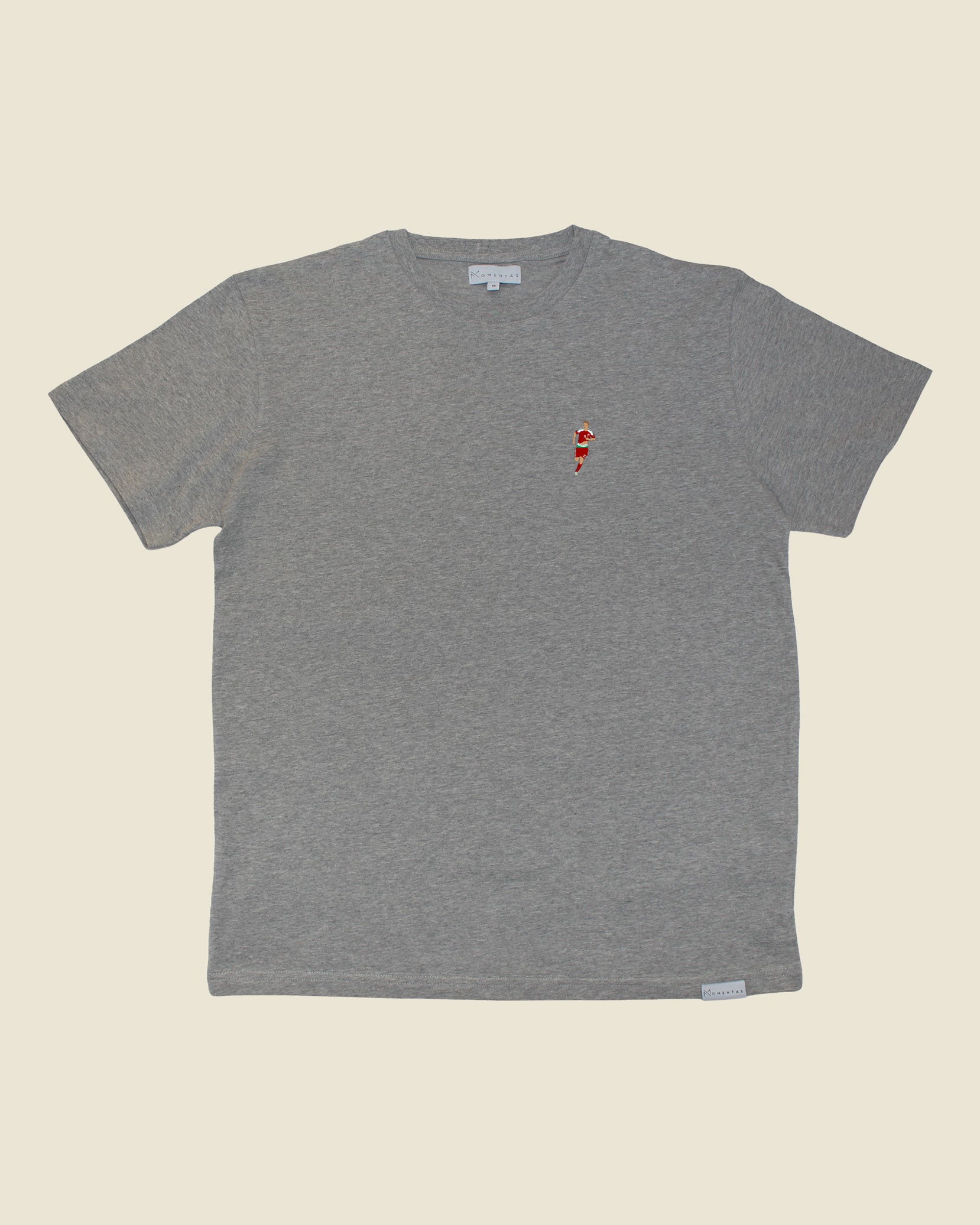 fodboldtrøje nicklas bendtner danmark grå t-shirt front