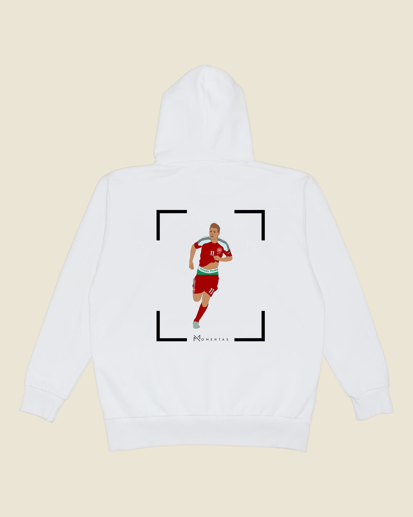 fodboldtrøje nicklas bendtner danmark hvid hoodie ryg
