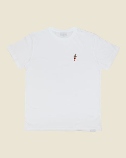 fodboldtrøje nicklas bendtner danmark hvid t-shirt front