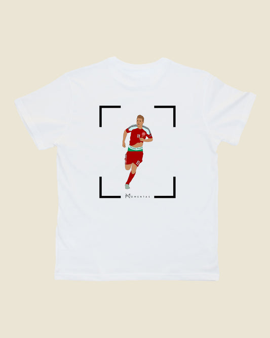 fodboldtrøje nicklas bendtner danmark hvid t-shirt ryg