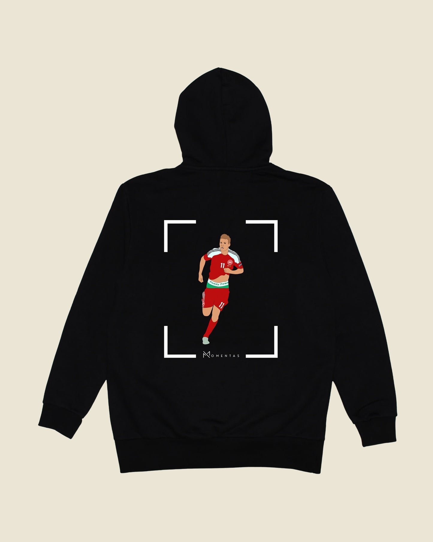 fodboldtrøje nicklas bendtner danmark sort hoodie ryg